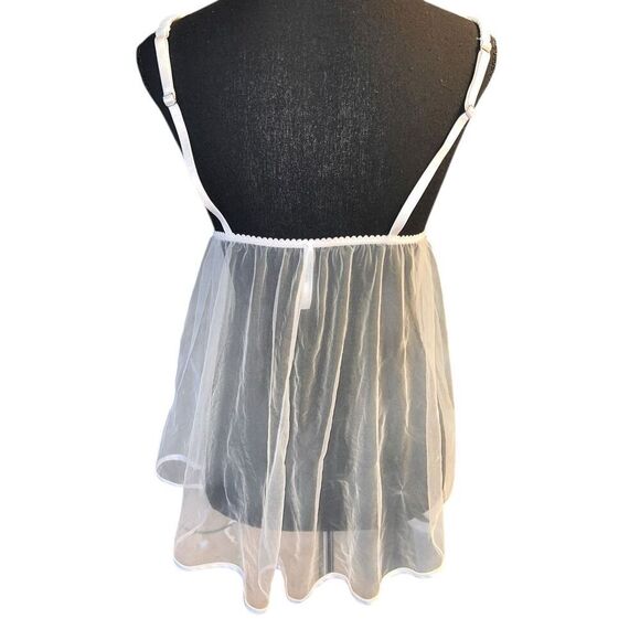 VICTORIAS SECRET I DO COLLECTION BRIDAL WHITE  FLY AWAY NIGHTIE Large - Picture 4 of 5